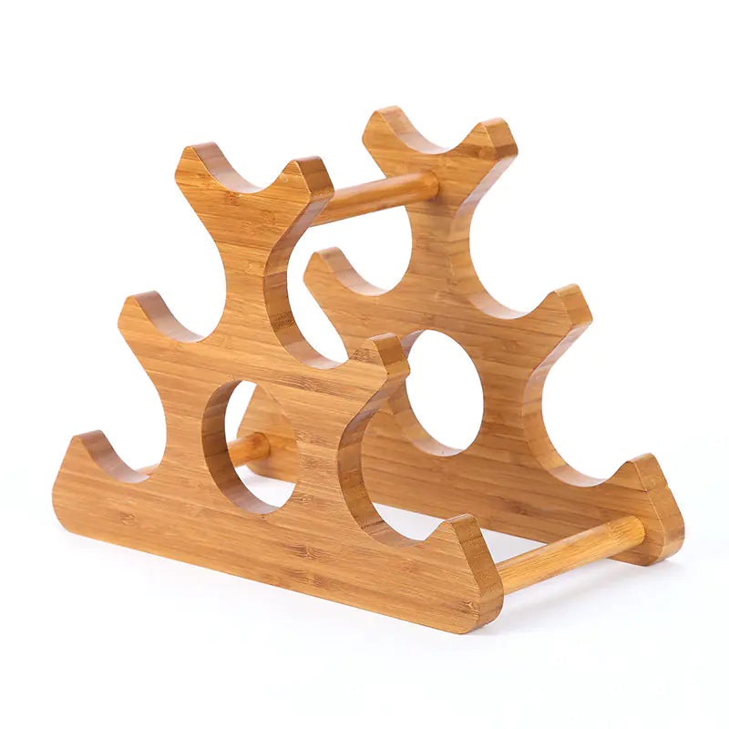 Elegant Bamboo Wine Rack – Space-Saving Bar & Kitchen Décor