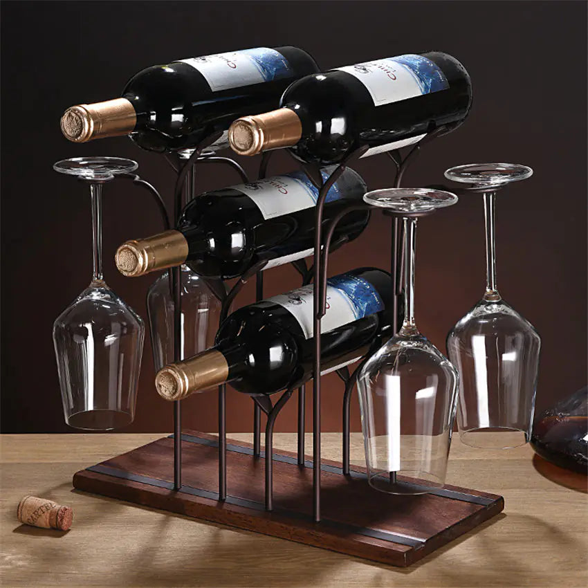Elegant Iron Wine Holder – Classic Home & Bar Décor