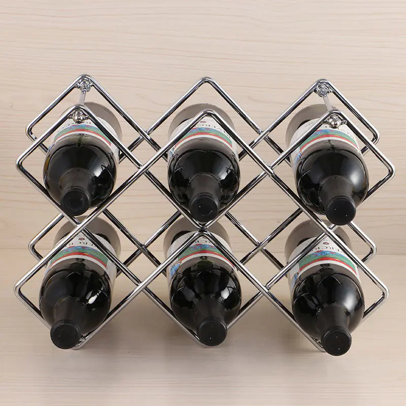Metal Honeycomb Wine Rack - Iron Art Wine Holder