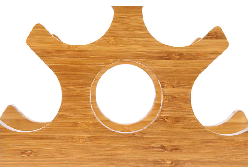 Elegant Bamboo Wine Rack – Space-Saving Bar & Kitchen Décor