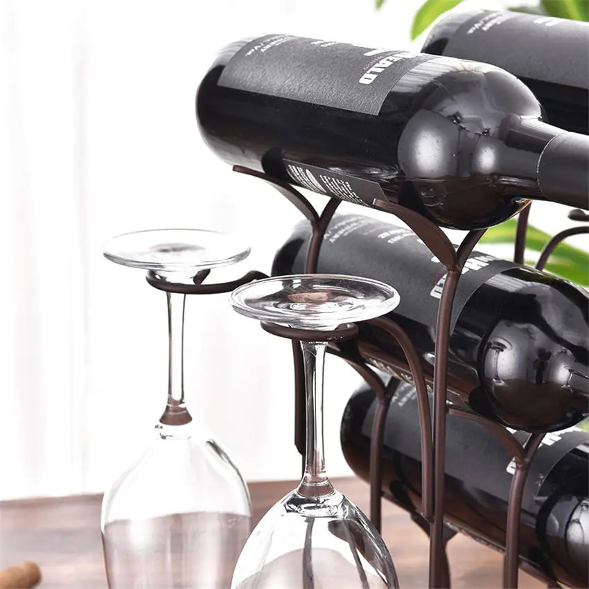 Elegant Iron Wine Holder – Classic Home & Bar Décor
