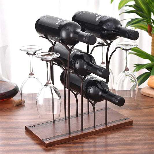 Elegant Iron Wine Holder – Classic Home & Bar Décor